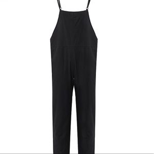 black linen jumpsuit